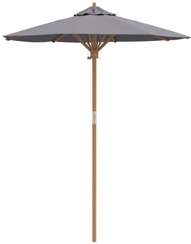 Parasol de Jardim Cinza Escuro 180x230 cm Bambu