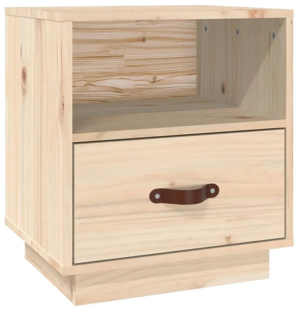 Mesa de cabeceira 40x34x45 cm madeira de pinho maciça
