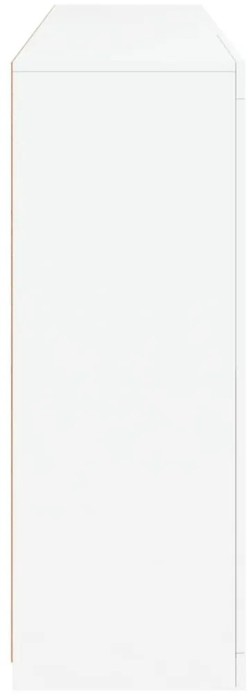 Aparador com luzes LED 162x37x100 cm branco
