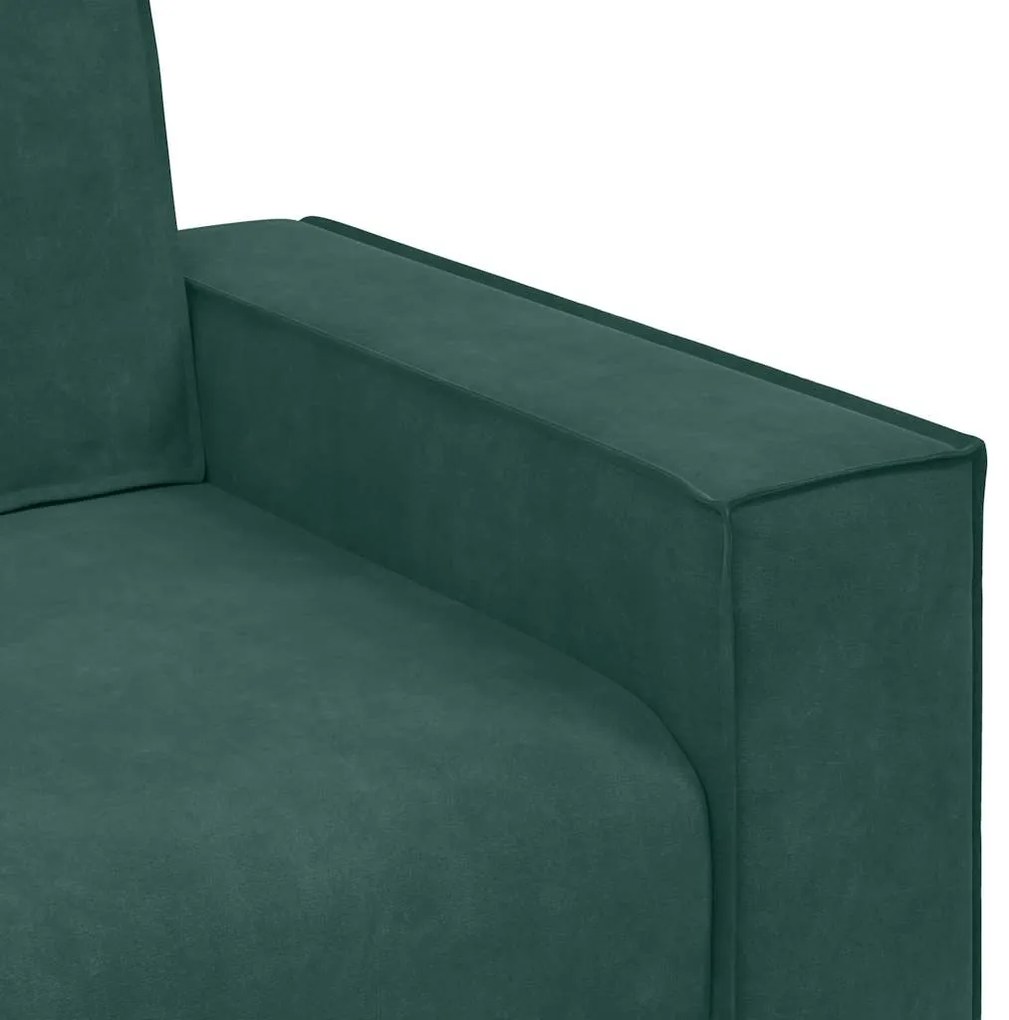 Poltrona 60 cm veludo verde-escuro