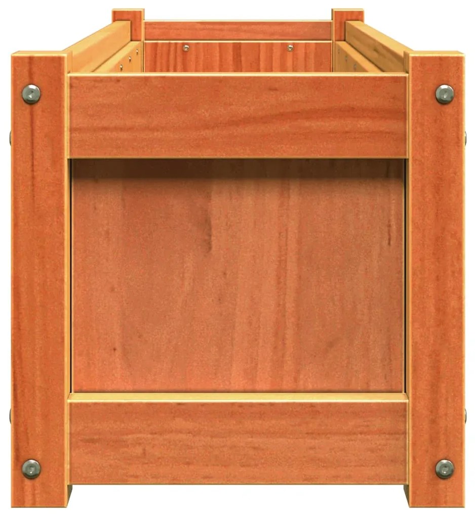 Vasos/floreiras de jardim 2 pcs pinho maciço castanho cera