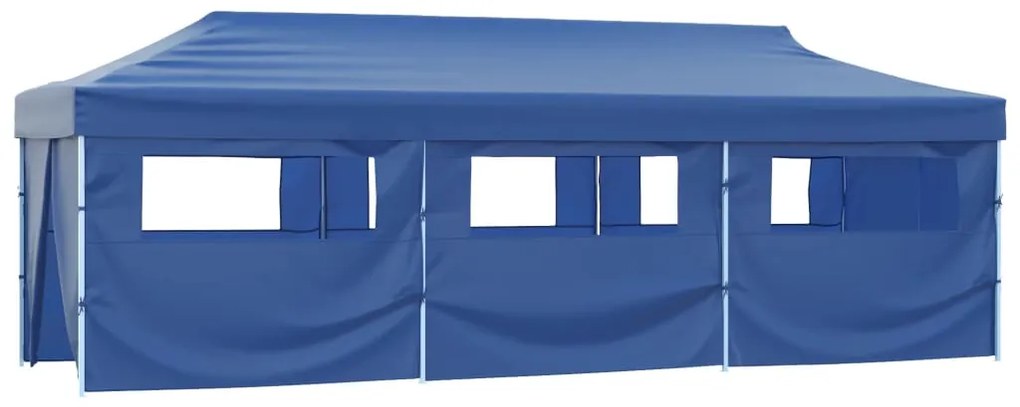 Tenda para festas pop-up dobrável c/ 8 paredes 3x9 m azul