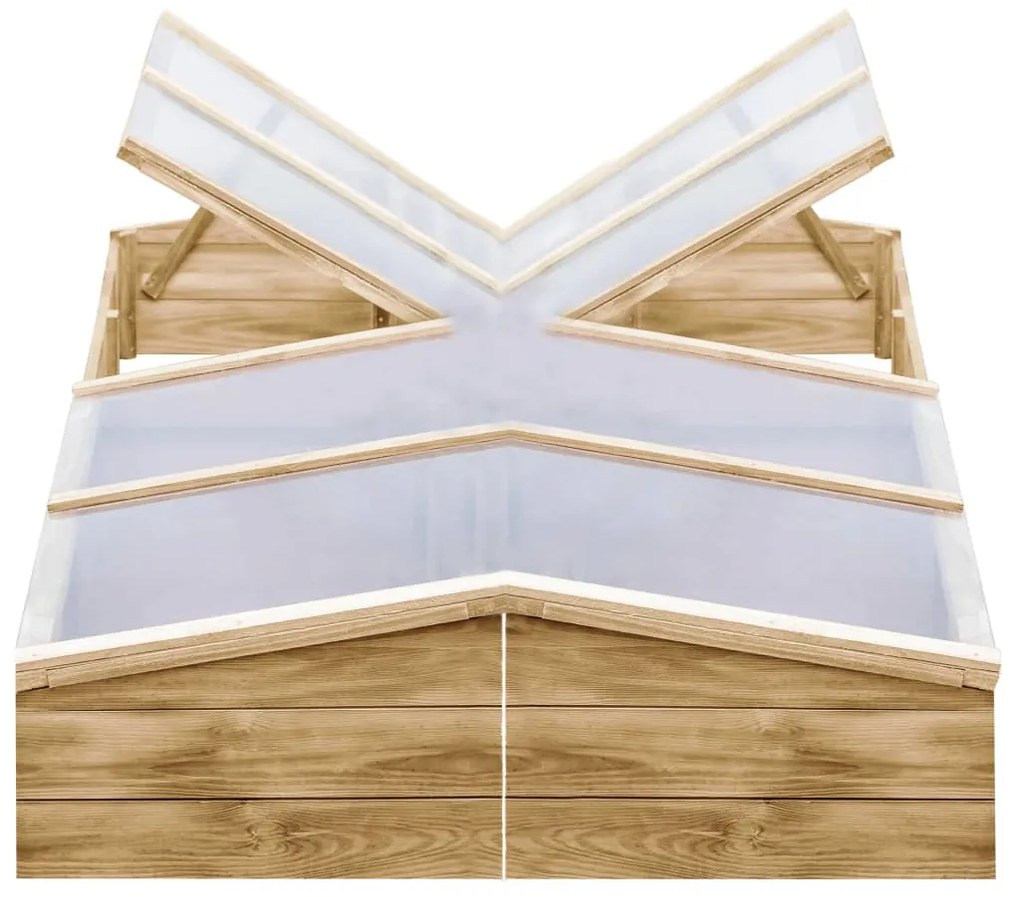 vidaXL Estufas 2 pcs 200x50x35 cm madeira de pinho impregnada