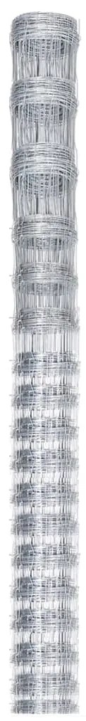 Cerca de jardim 50x1,25 m aço galvanizado prateado