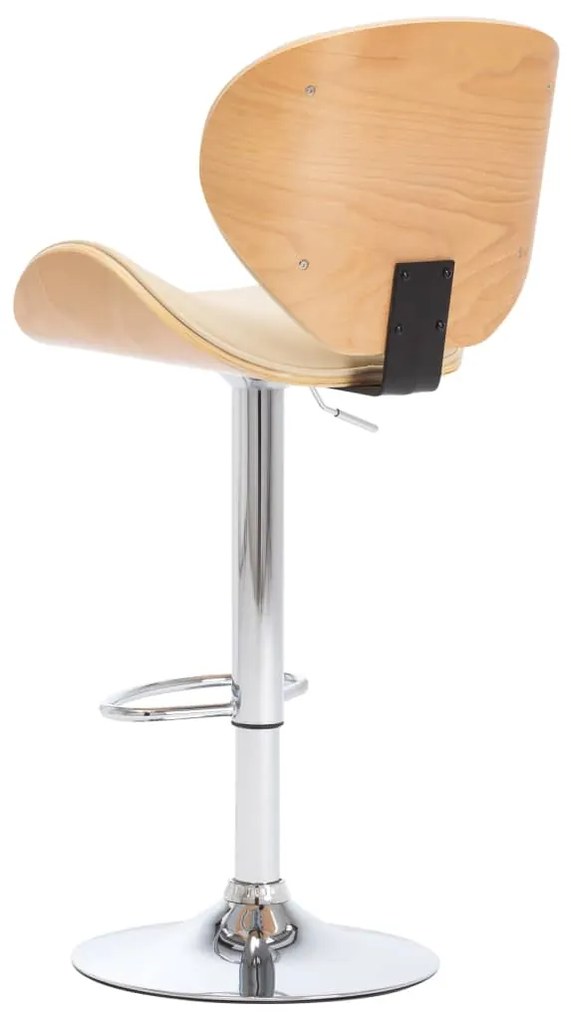 Banco de bar couro artificial creme