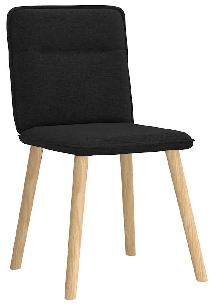 Cadeiras de jantar 6 pcs tecido preto