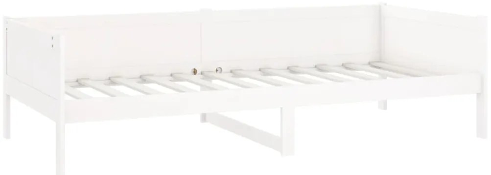 Sofá-cama 90x190 cm madeira de pinho maciça branco