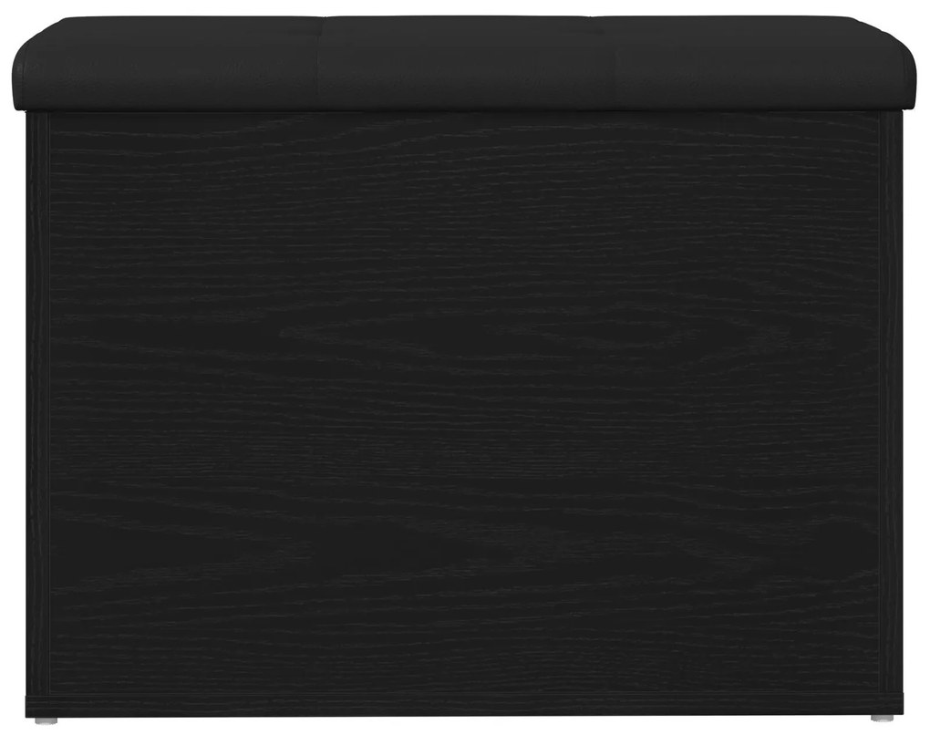 Banco de Armazenamento vidaXL Preto Carvalho 60x40x45 cm Madeira Reves
