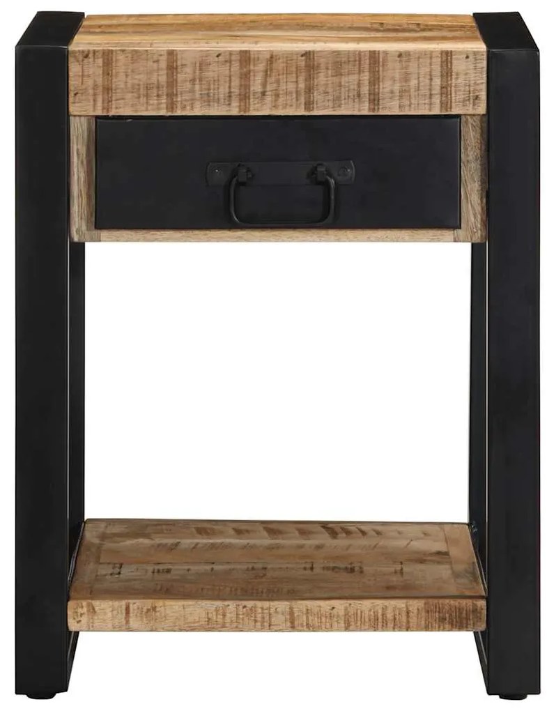 Mesa de apoio 40x40x50 cm madeira de mangueira áspera maciça