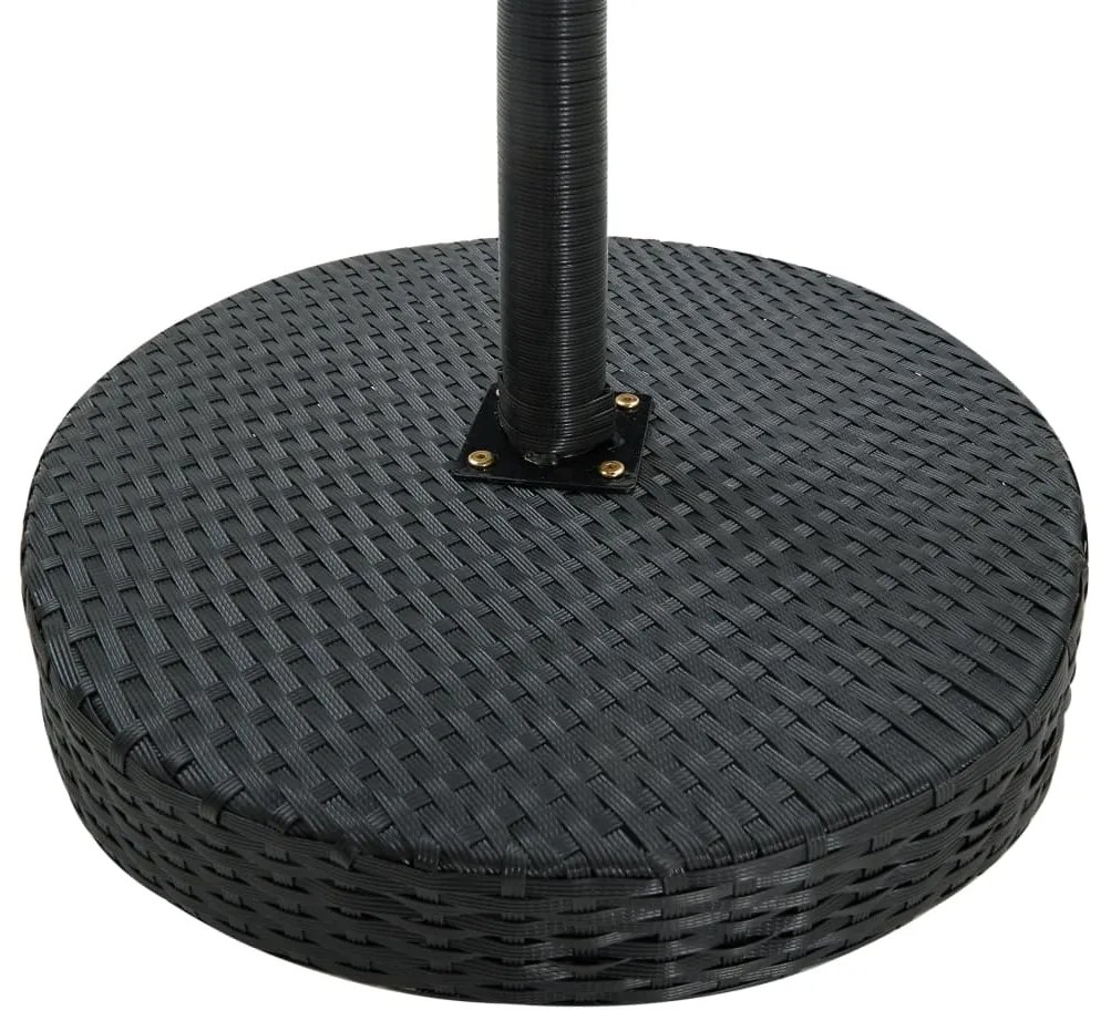 Mesa de jardim 60,5x106 cm vime PE preto