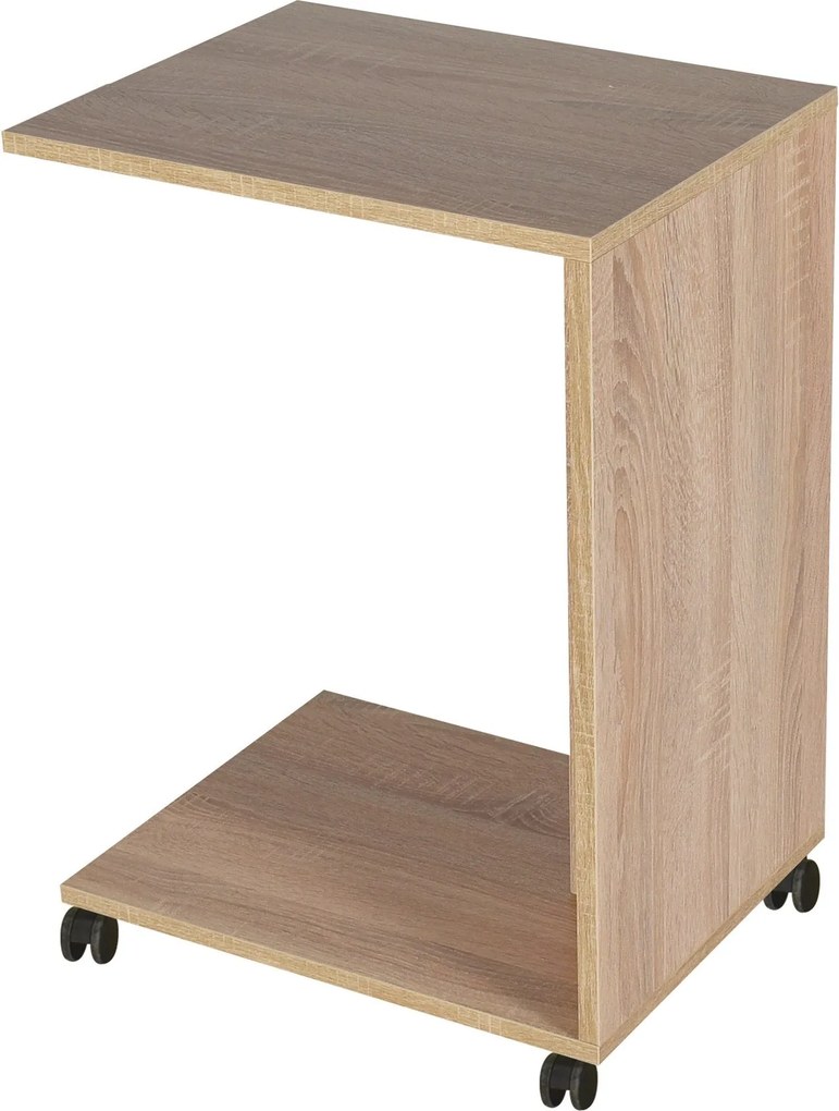 Mesa de Apoio "Volare" - Carvalho Sonoma - 35x65x45cm - Design Moderno