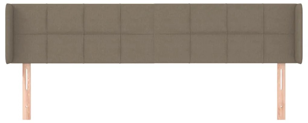 Cabeceira cama abas tecido 163x16x78/88 cm cinzento-acastanhado