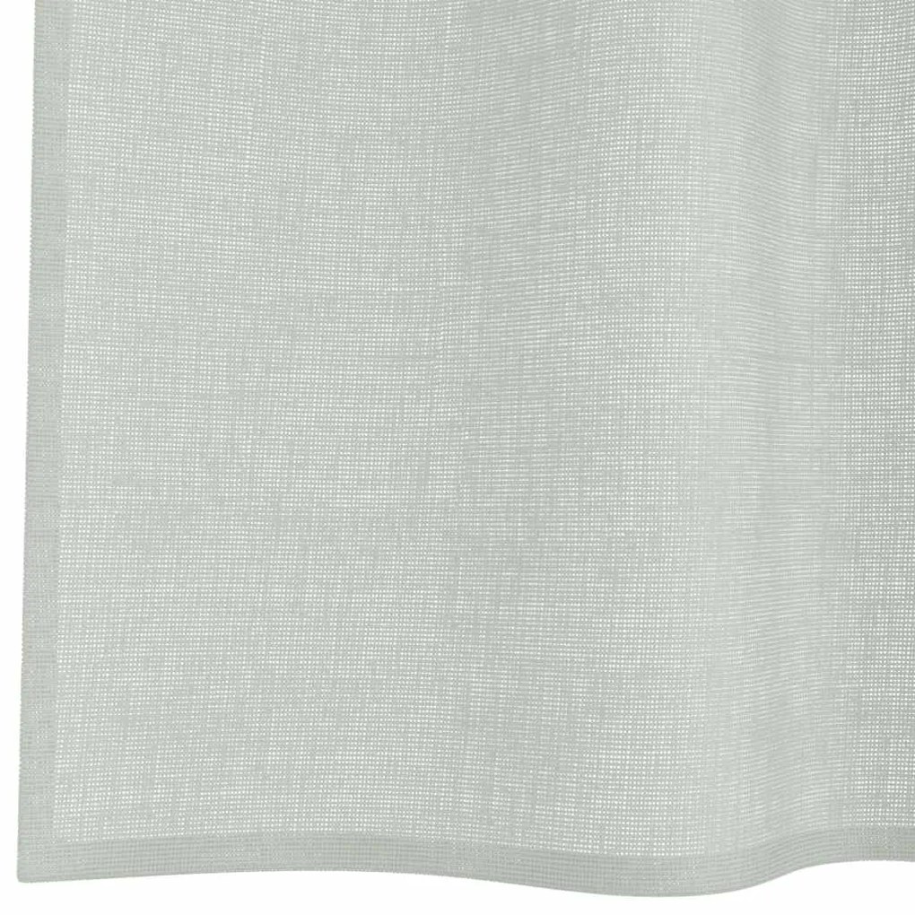 Cortinas de voile com laços 2 pcs cinzento-claro 140x175 cm