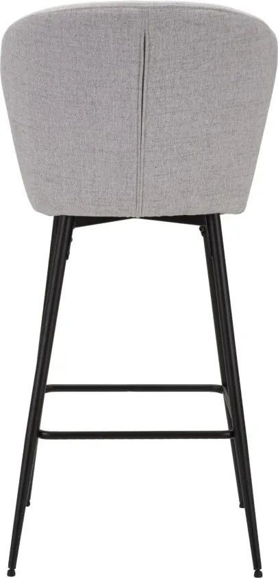 CONJUNTO DE 2 BANCOS DE BAR LOSANNA 52X59X108 CM CINZENTO E PRETO