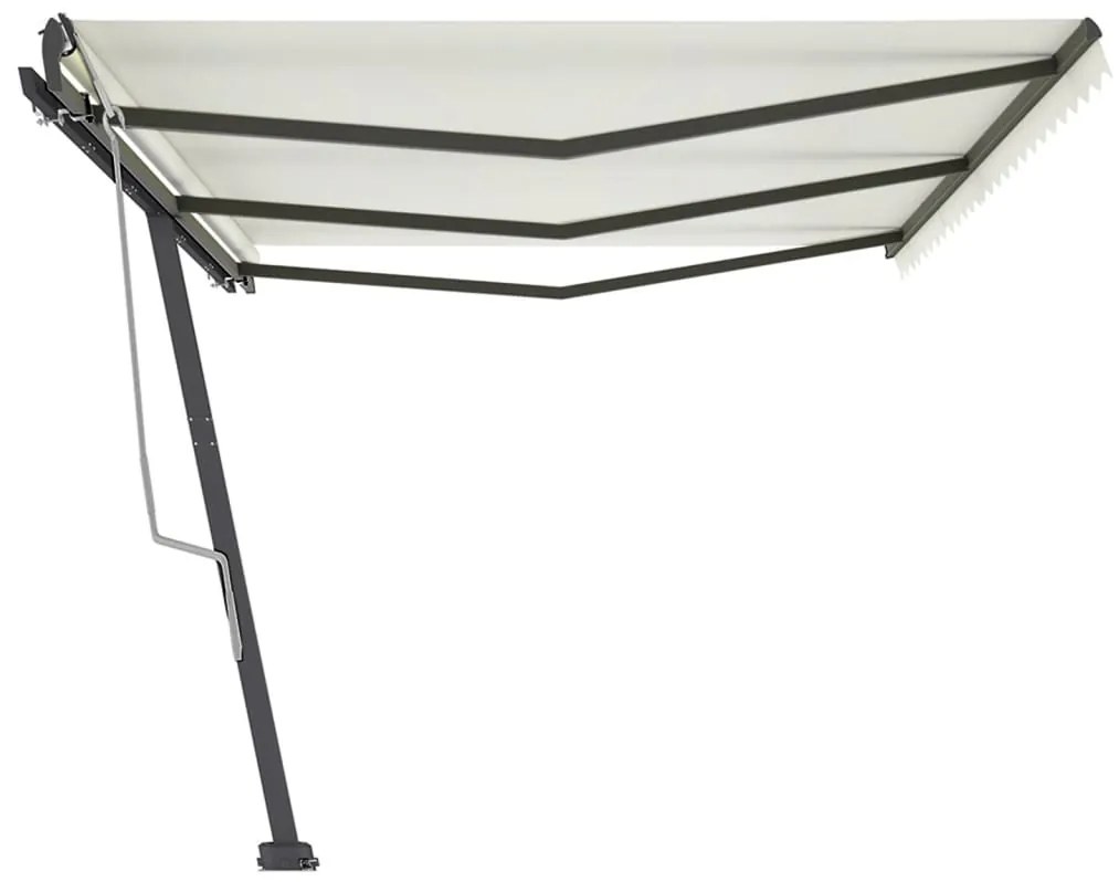 Toldo retrátil manual independente 600x350 cm cor creme