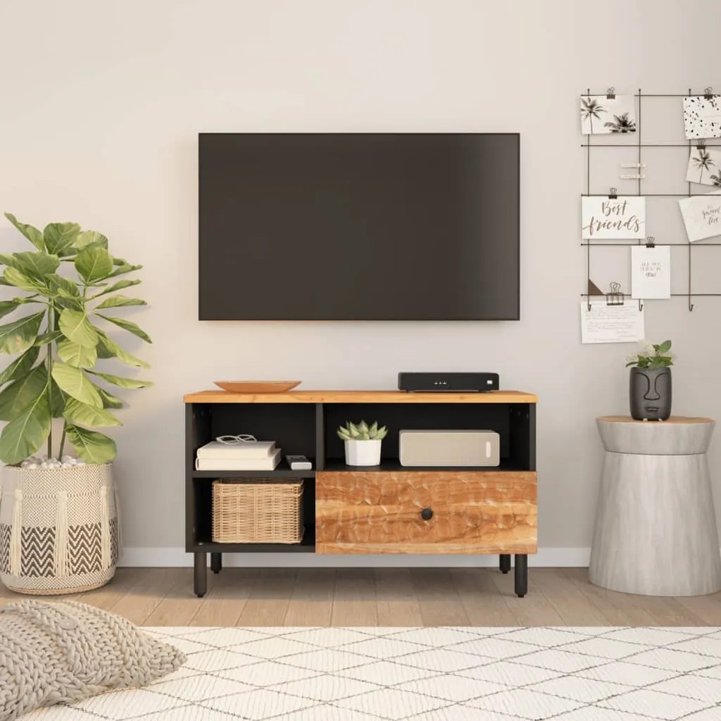 Móvel de TV 80x33x46 cm madeira de acácia maciça