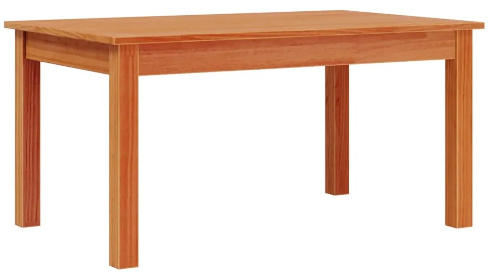 Mesa de centro 80x50x40 cm madeira pinho maciça castanho cera