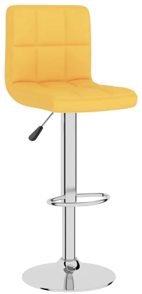 Bancos de bar 2 pcs tecido amarelo mostarda