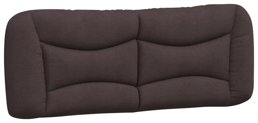 Estrutura de cama sem colchão 140x200 cm tecido castanho-escuro
