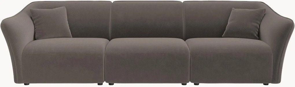 Sofá modular em veludo Flora (4 lugares)