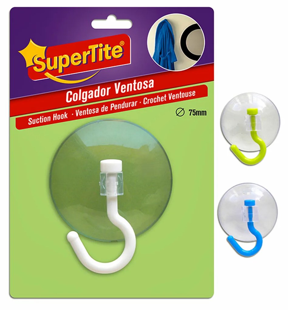 Cabide Ventosa Supertite Pvc 75mm
