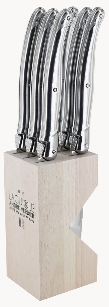 Bloco de facas com 6 facas Debutant Inox