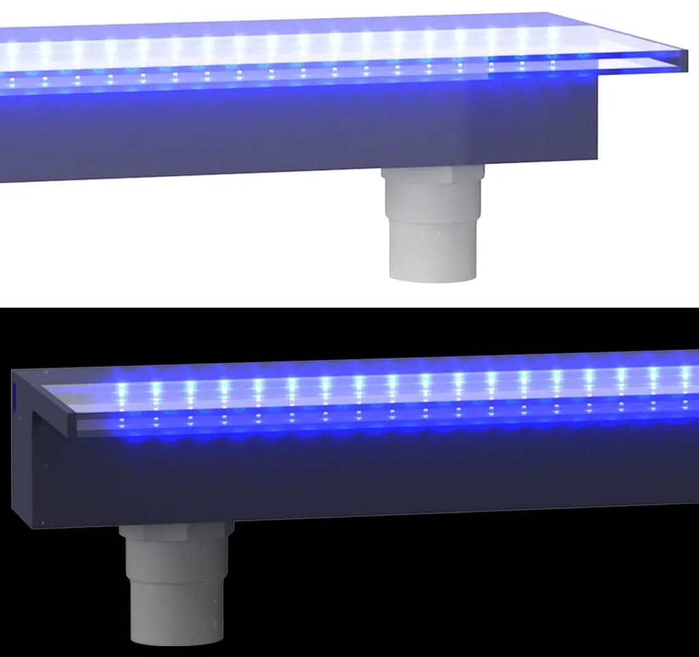 Cascata com luzes LED RGB 108 cm acrílico