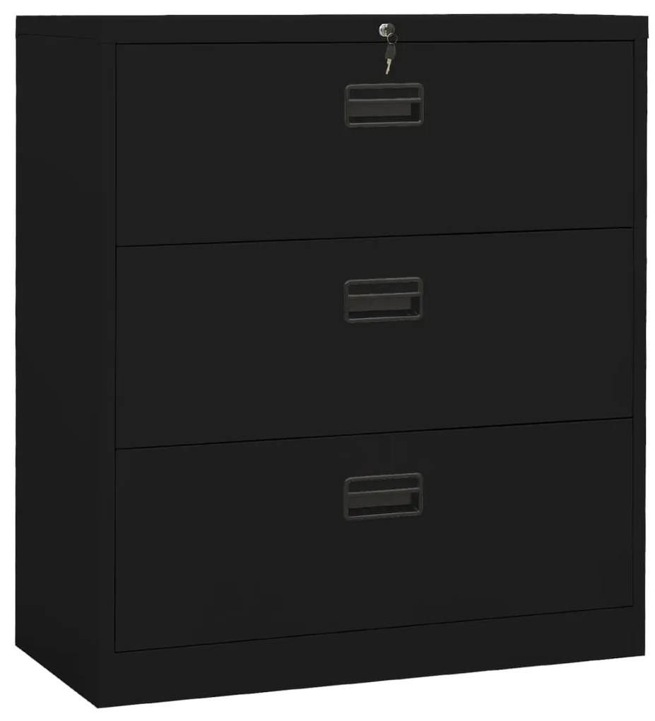 vidaXL Arquivador 90x46x103 cm aço preto