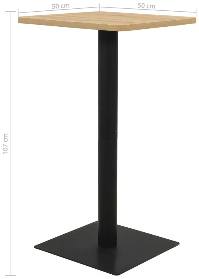 Mesa bistrô 50x50x107 cm cor carvalho
