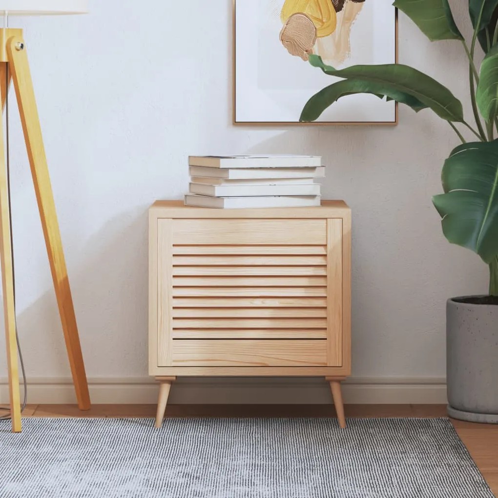 vidaXL Porta de armário com design de persiana pinho maciço