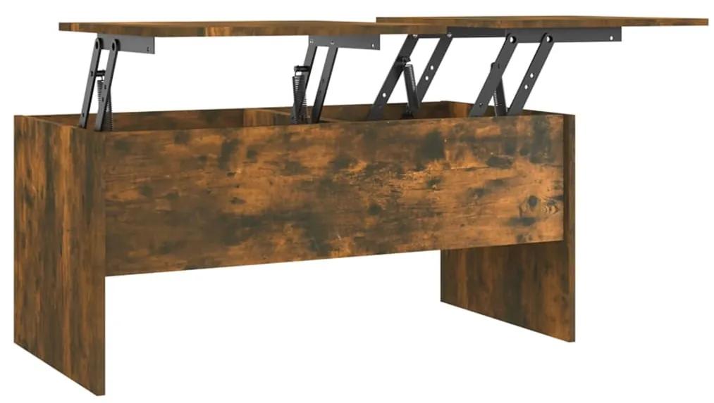 Mesa centro 102x50,5x46,5 cm madeira processada carvalho fumado