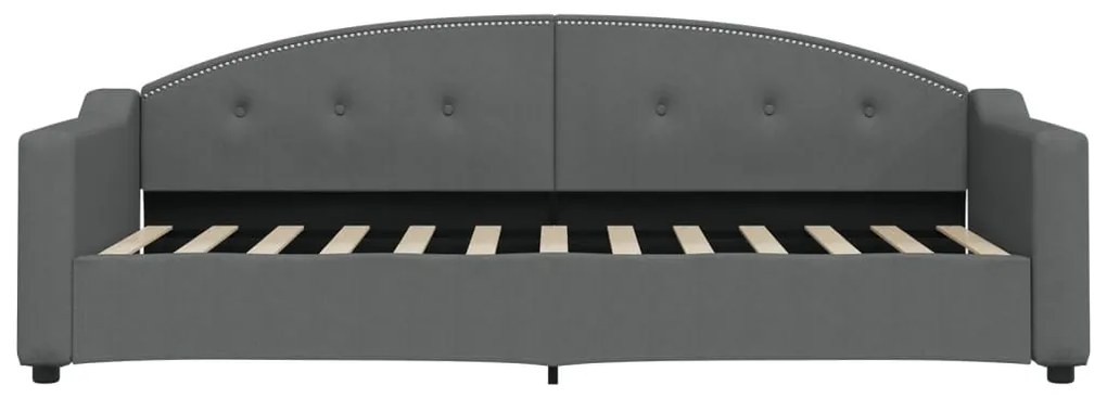 Sofá-cama 80x200 cm tecido cinzento-escuro