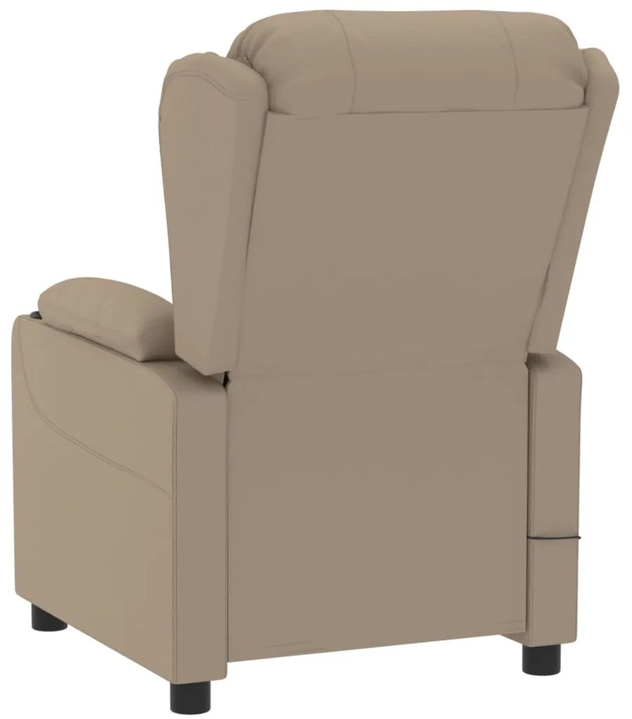 Poltrona reclinável elétrica couro artificial cor cappuccino