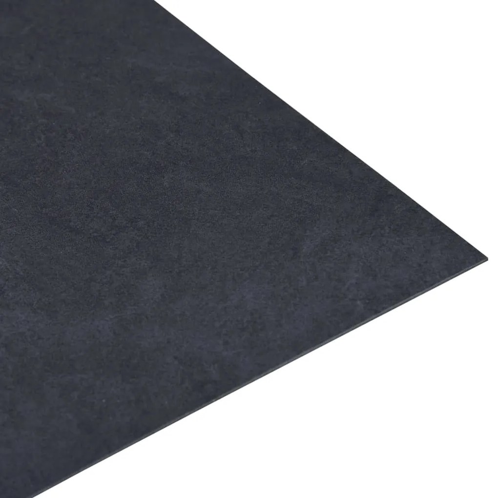 Tábuas de soalho autoadesivas 5,11 m² PVC mármore preto