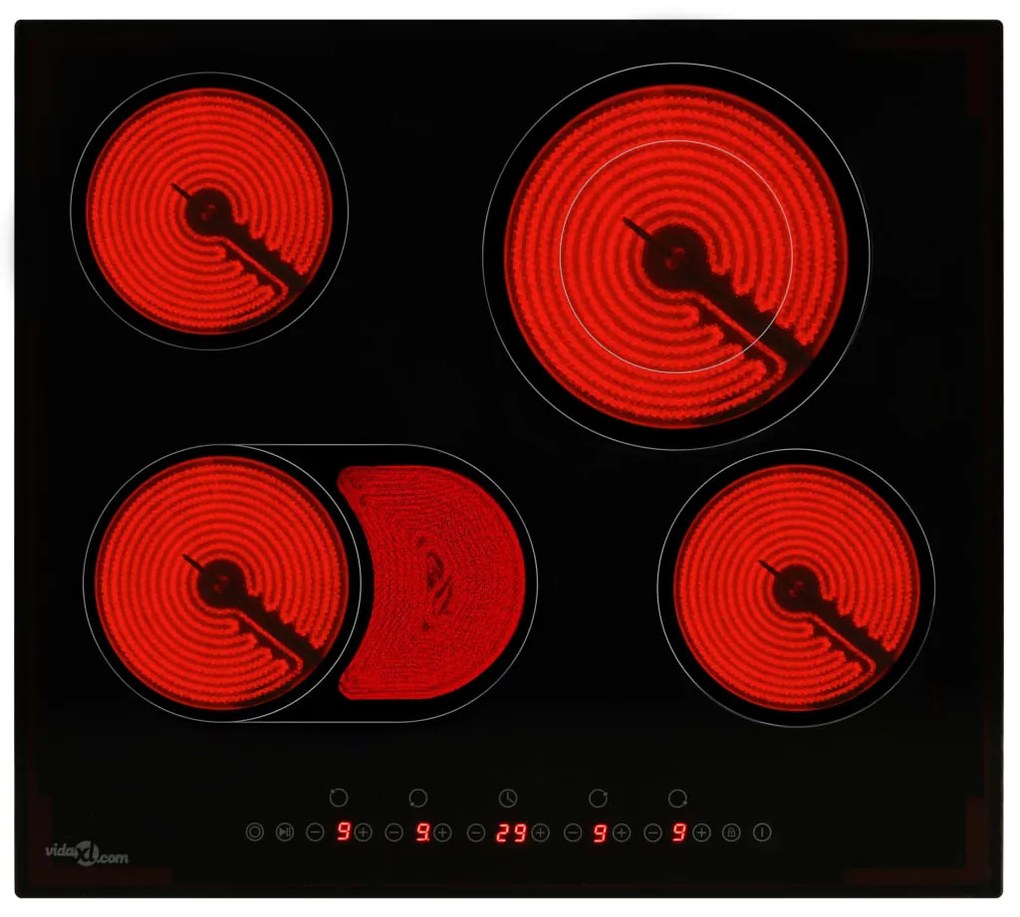 Placa de cerâmica com 4 discos controlo tátil 6600 W