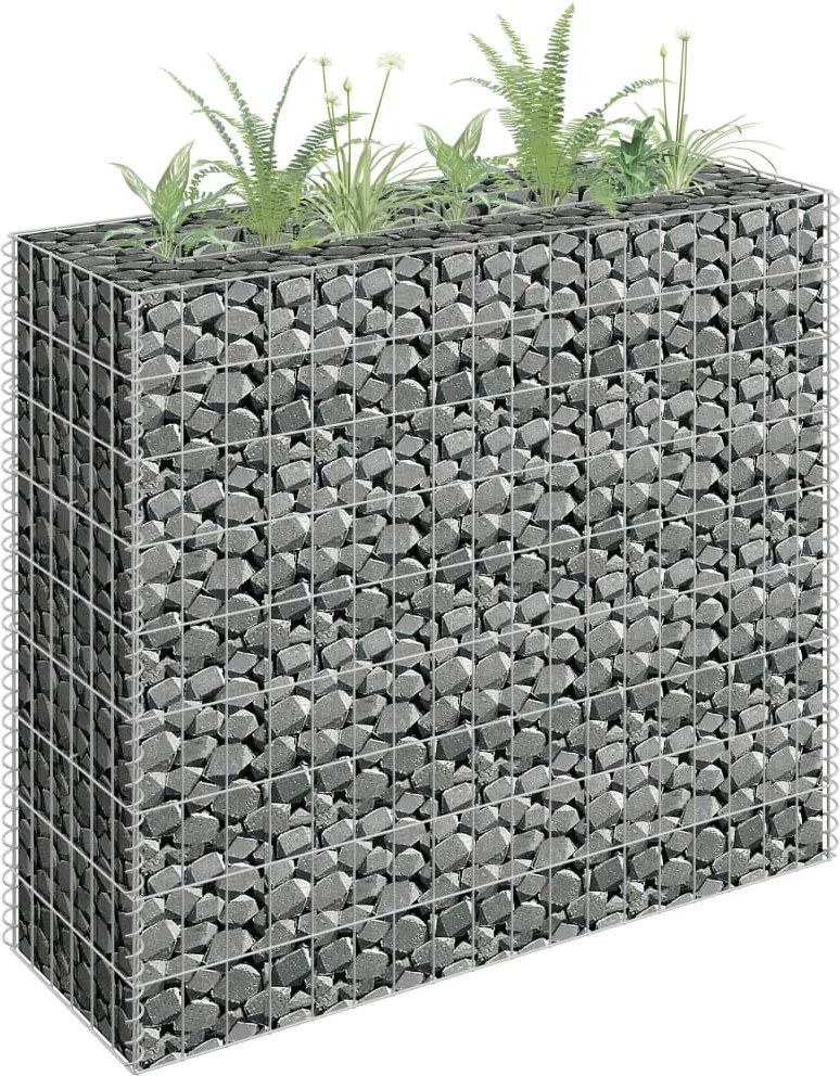 Gabião para plantas em aço galvanizado 90x30x90 cm