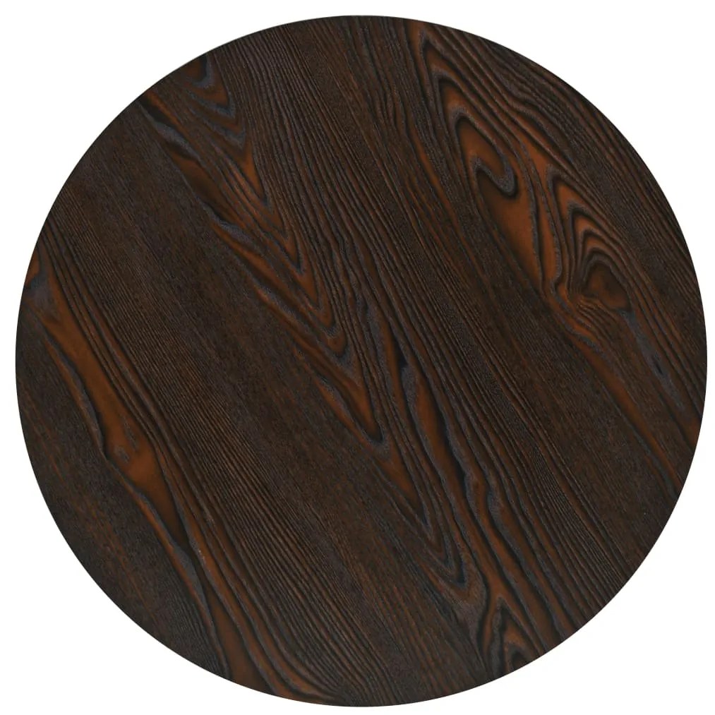 Mesa bistrô em MDF e aço redonda 60x75 cm cinzento escuro