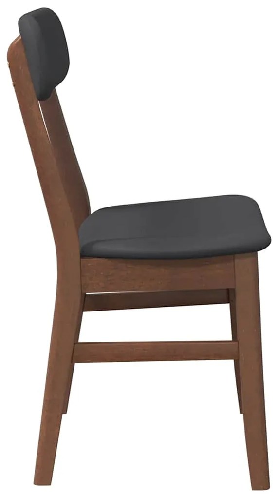 Cadeiras de jantar com almofadões 2 pcs madeira maciça castanho