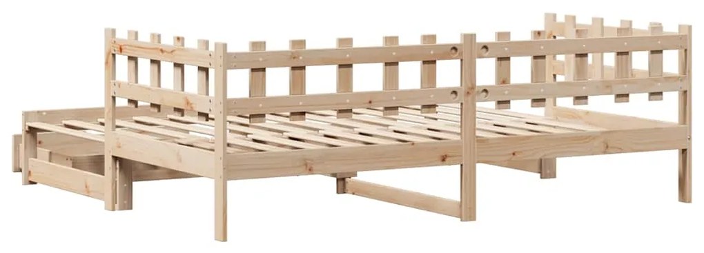 Sofá-cama com gavetão e gavetas sem colchão 80x200 cm