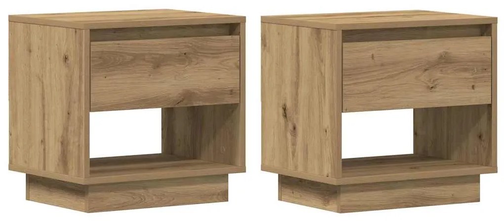 Conjunto de Mesas de Cabeceira 2 pcs Carvalho Artisan 45x34x47 cm Made