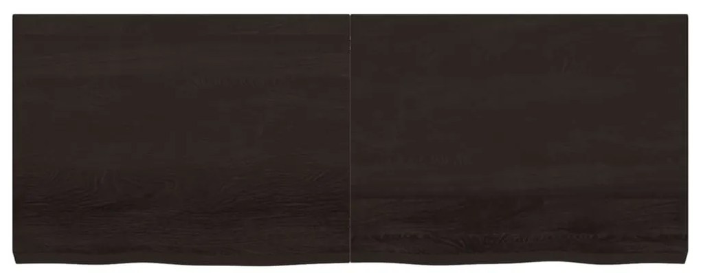 Tampo de mesa 160x60x(2-6) cm carvalho tratado castanho-escuro