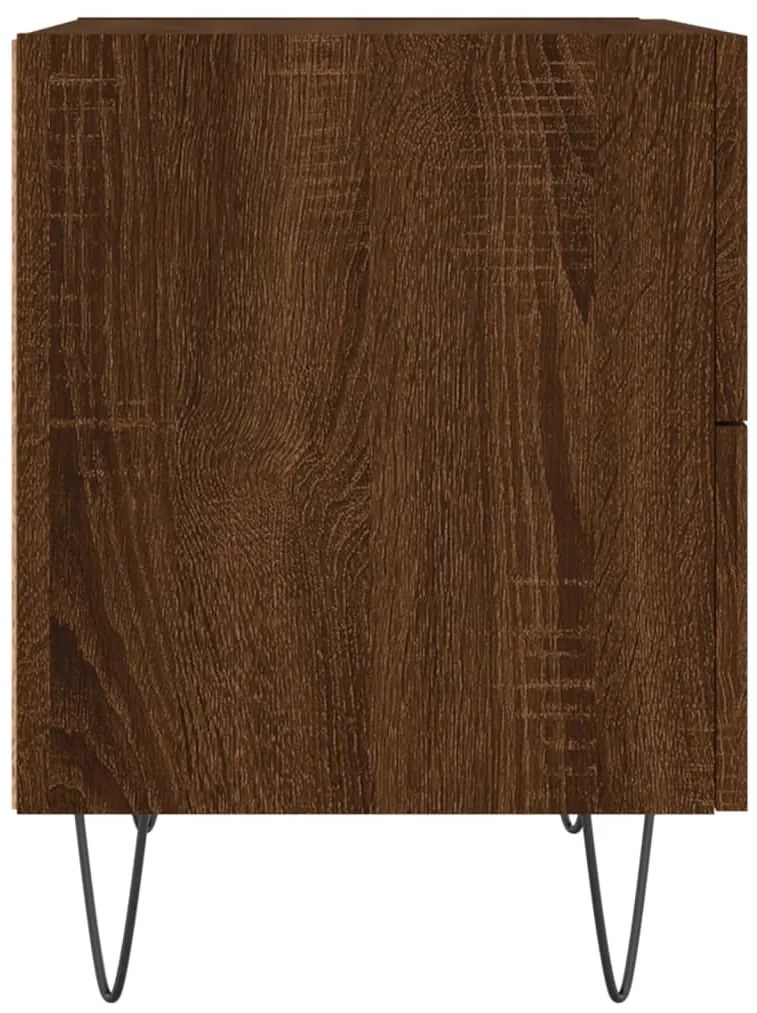 Mesa cabeceira 40x35x47,5cm derivados madeira carvalho castanho