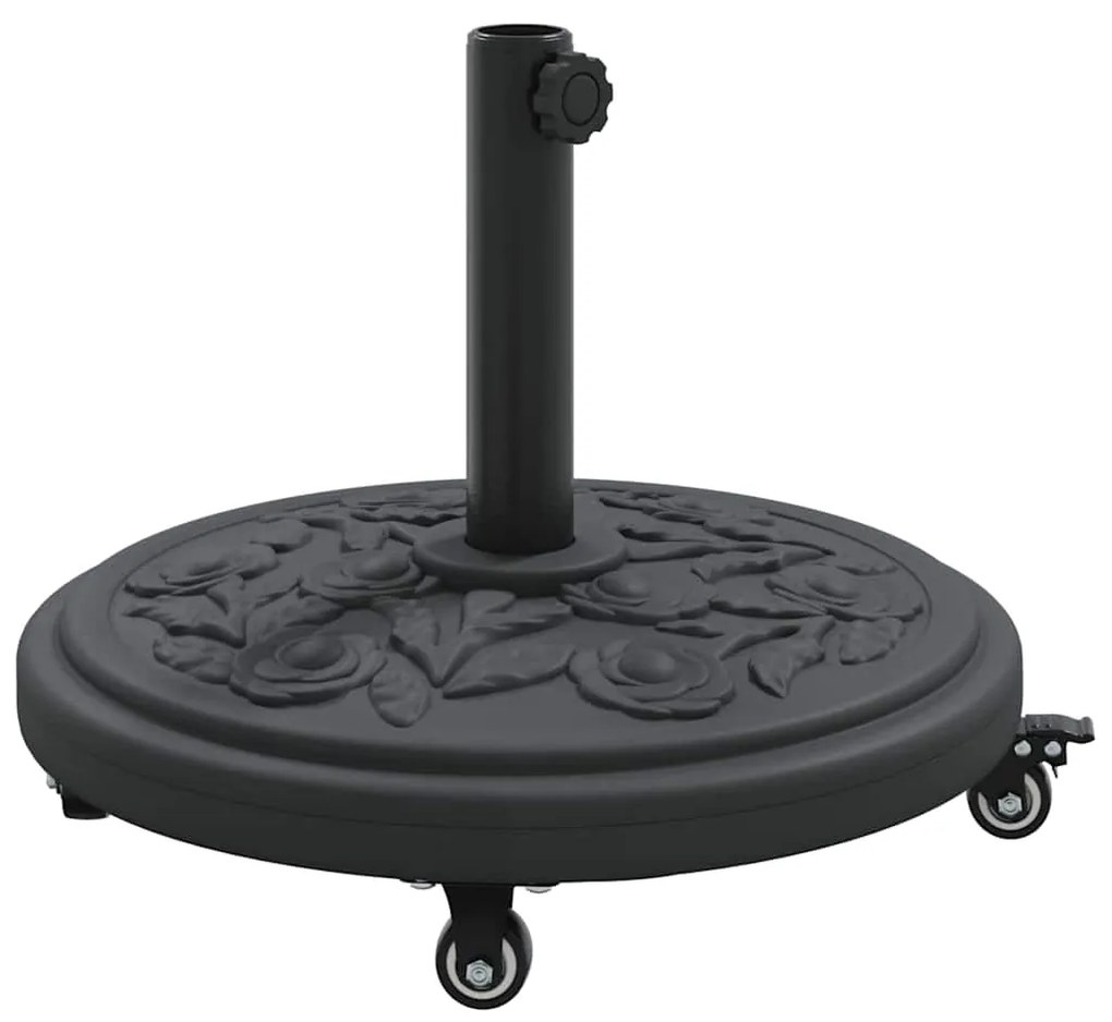 Base de Parasol com Rodas pra Postes de Ø38-48 mm, 13 kg, Redonda