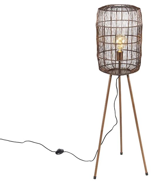 Candeeiro de pé moderno tripé cobre - Redo