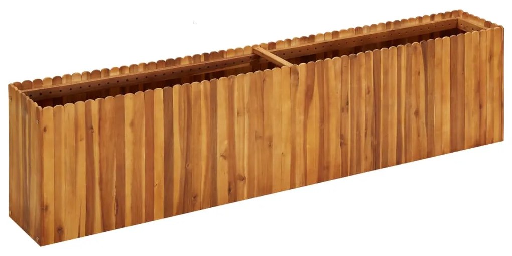 vidaXL Vaso/floreira de jardim 200x30x50 cm madeira de acácia maciça