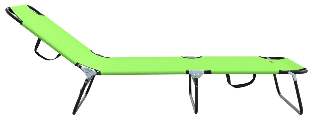 Espreguiçadeira Dobrável 2 pcs Verde Portátil Tecido Oxford 600D