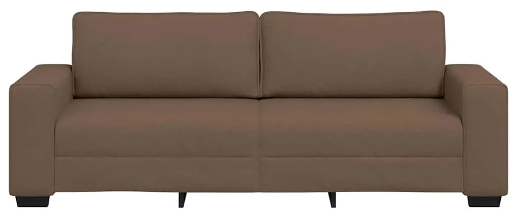 Sofá de 3 lugares tecido 180 cm castanho