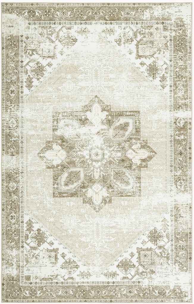 Tapete artesanal de pelo curto lavável Kushim