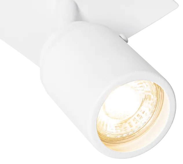 Foco de casa de banho moderno quadrado branco IP44 - Ducha