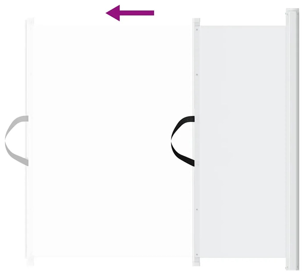 Portão retrátil p/ animais de estimação 102,5x125 cm branco